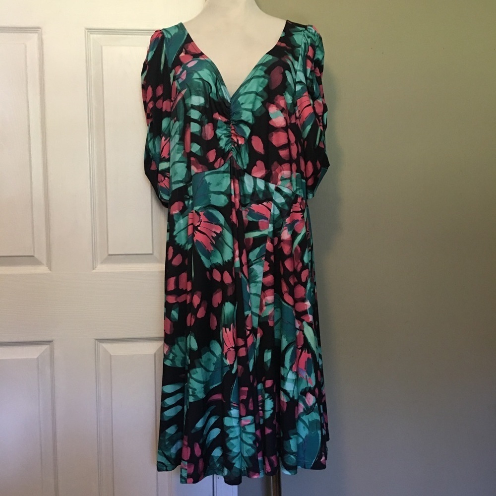 Torrid Blue Green Midi Dress